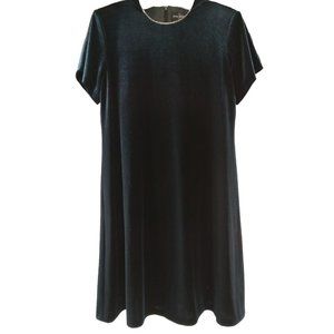 John Roberts Vintage (90's) Dress Black Velvet Rhinestone Neckline Size‎ 14W